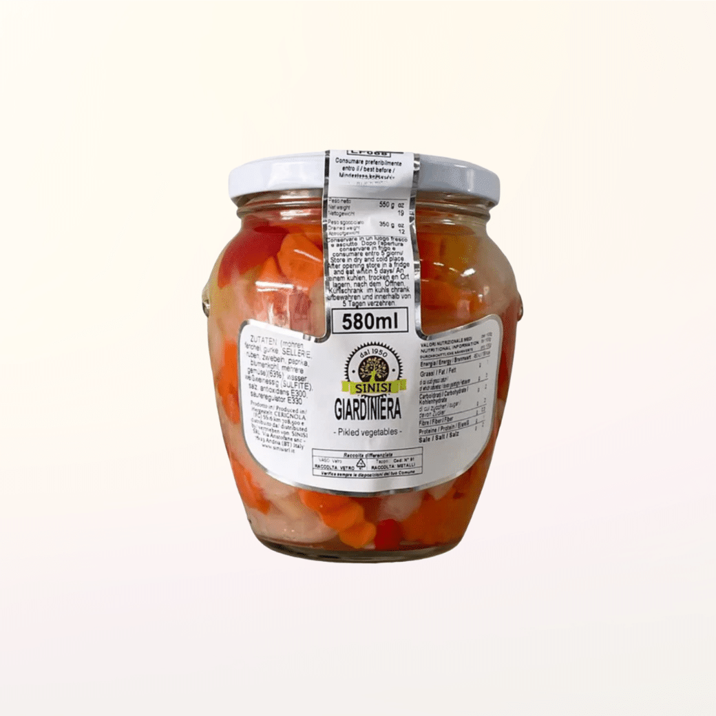 Mixed pickled Vegetables Giardiniera 590ml